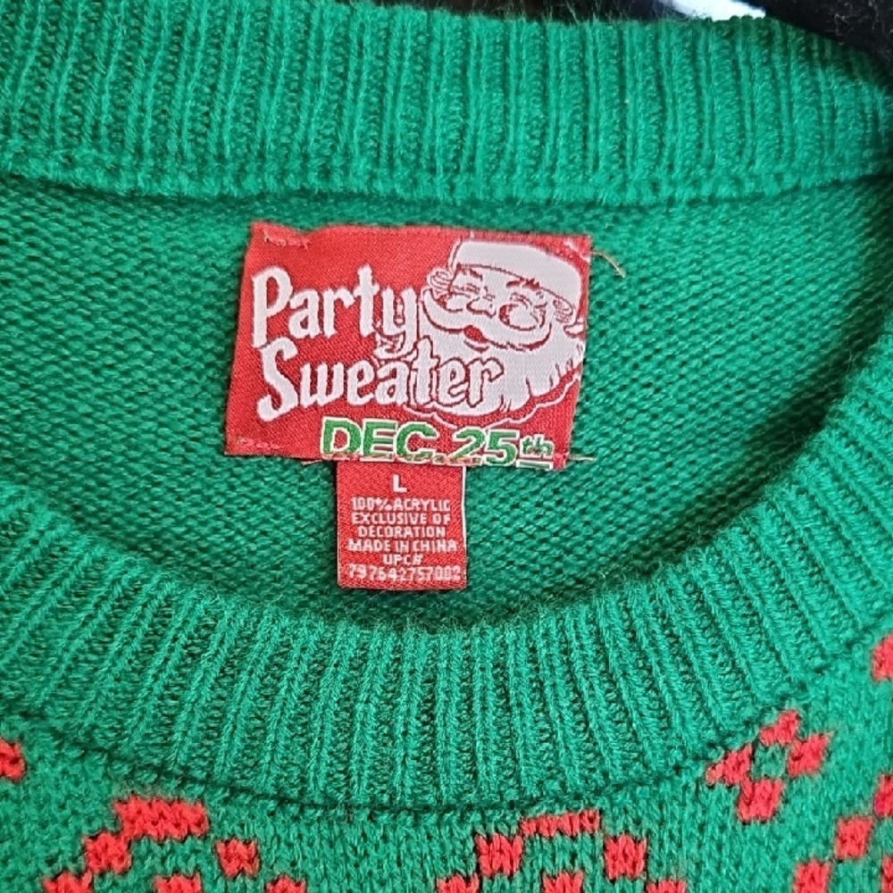 Holiday Elf Sweater in Green and Red - Picture 2 of 11